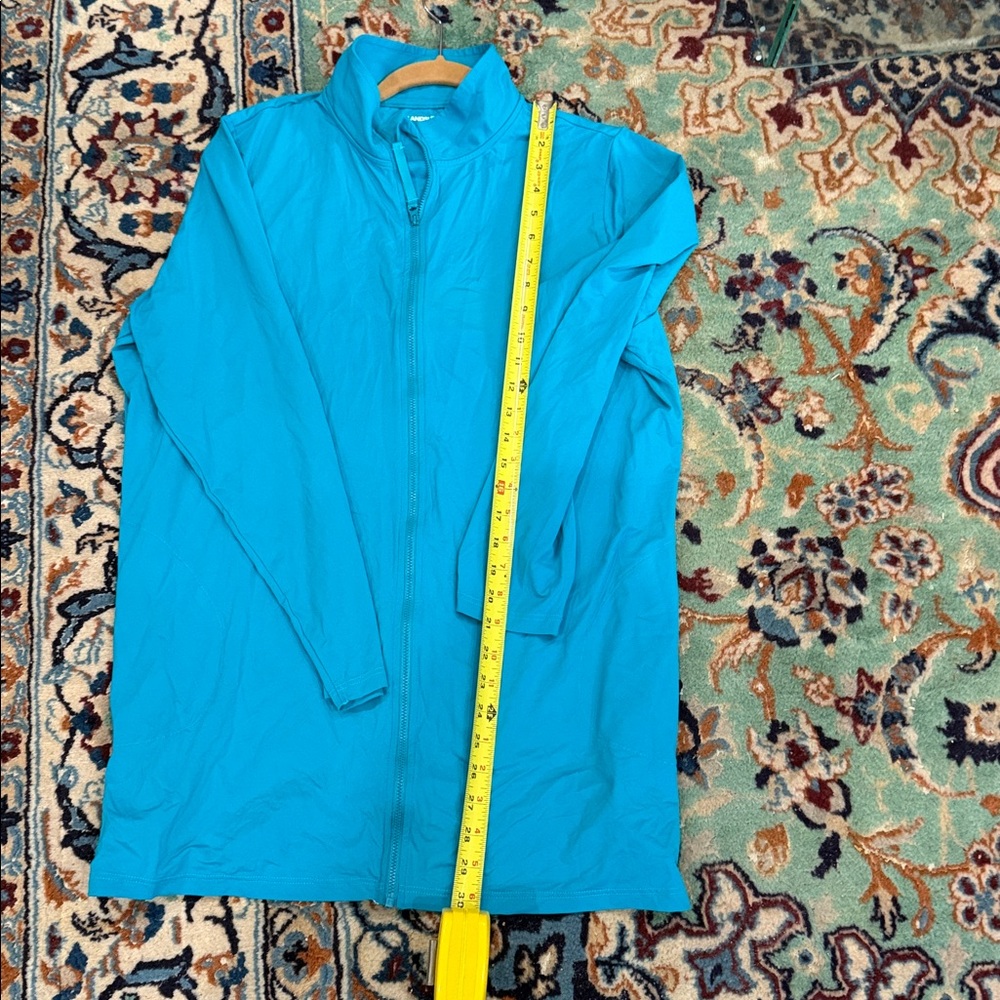 Lands end full zip‎ blue jacket